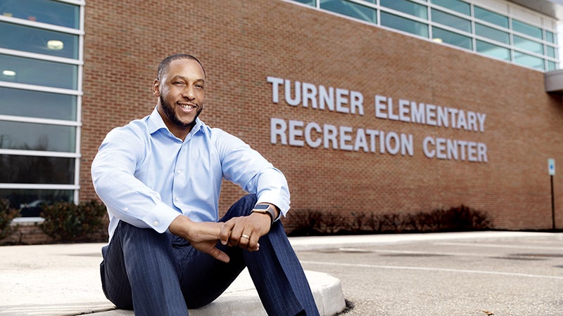 Eric Bethel, principal, Turner Elementary School, photo by Jonathan Timmes
