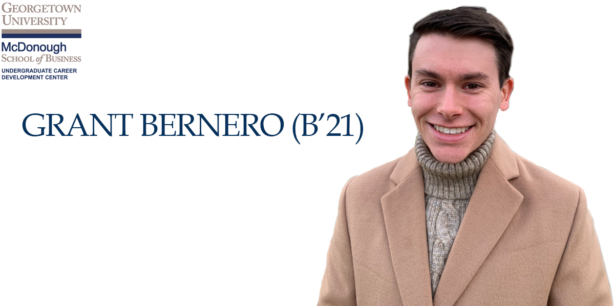 Headshot of Grant Bernero with the words 