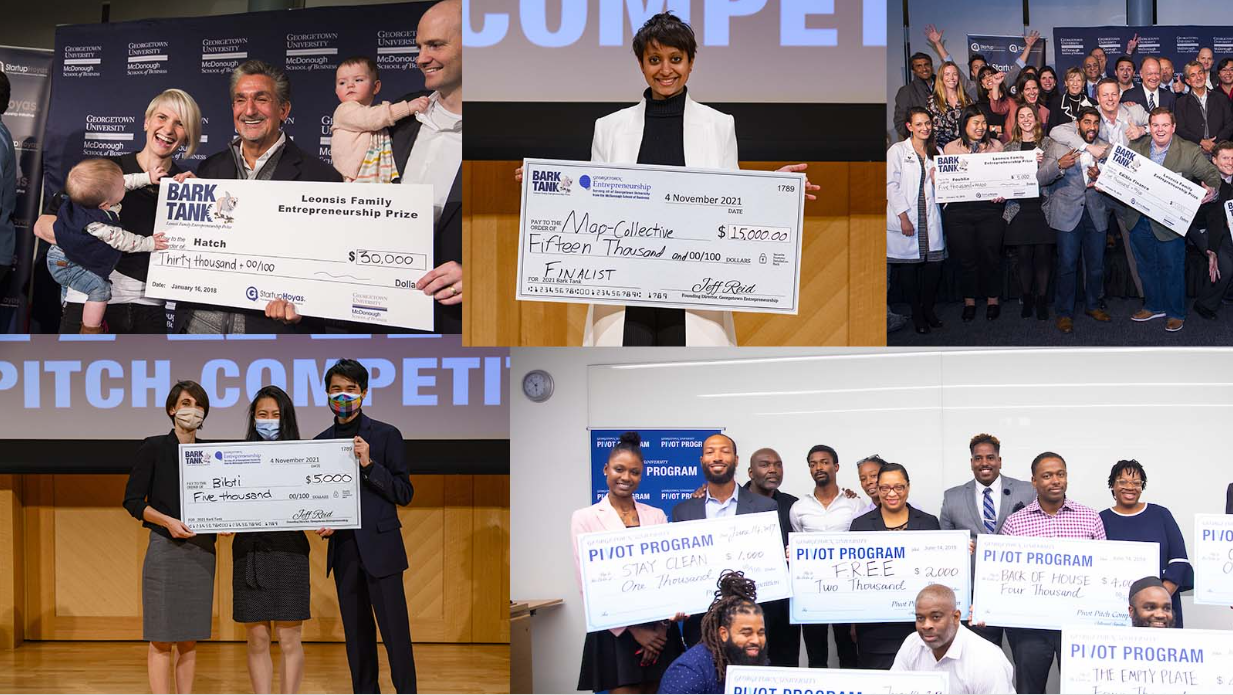 Photo collage of Georgetown University Entrepreneurs.
