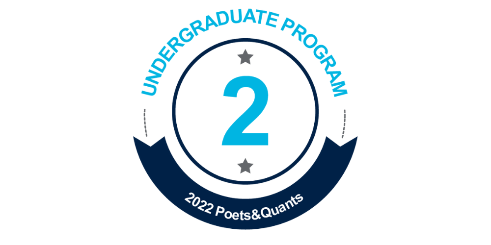 Badge for the Poets&Quants for Undergrads 2022 ranking