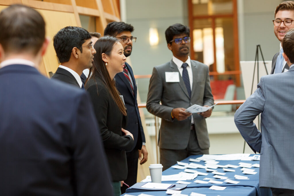 MBA students tabling for Executive Challenge