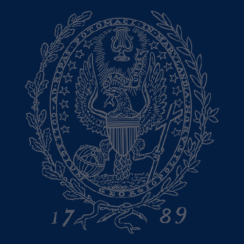 Georgetown Seal with blue background