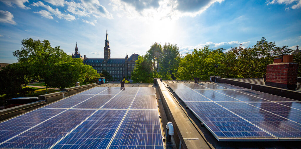 solar panels on georgetown campus
