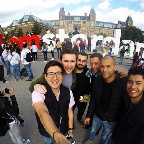 Students studying abroad in Amsterdam