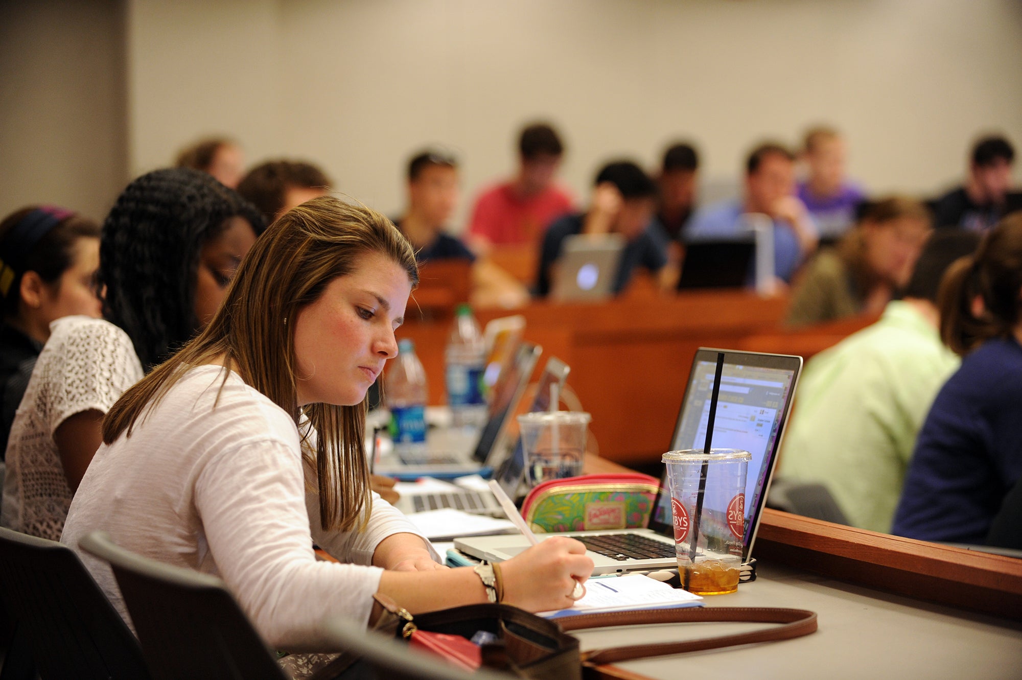 Georgetown McDonough students in a caseroom