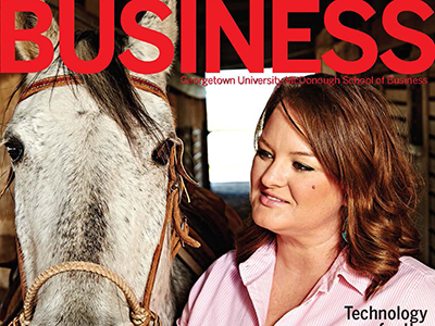 Spring 2016 Business Magazine Cover with MBA Alumni April Bonds