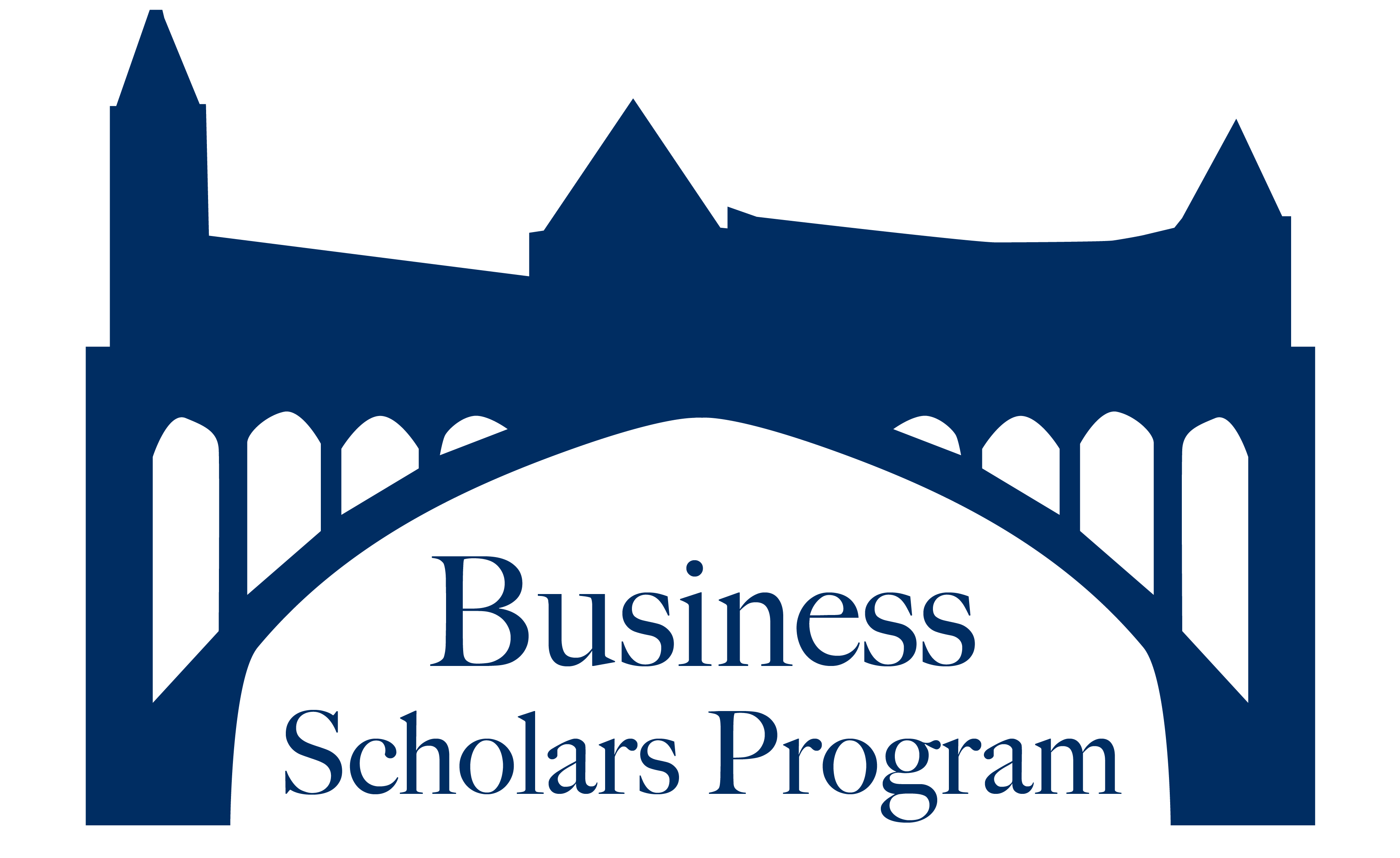 Business Scholars Program Logo with bridge over