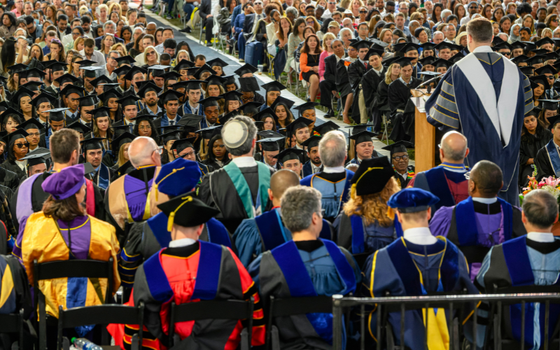 Graduate and undergraduate commencement ceremonies were held on Healy Lawn on Friday, May 19 and Saturday, May 20.