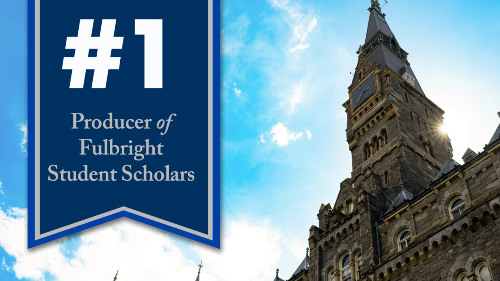 Georgetown University is a #1 producer of Fulbright Student Scholars