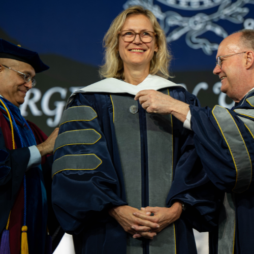 During the undergraduate commencement ceremony, Sarnoff received a degree of Doctor of Humane Letters, Honoris Causa.