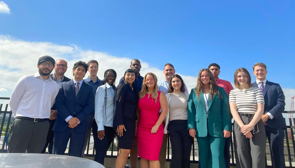 Guzman with her fellow GSA interns and manager.