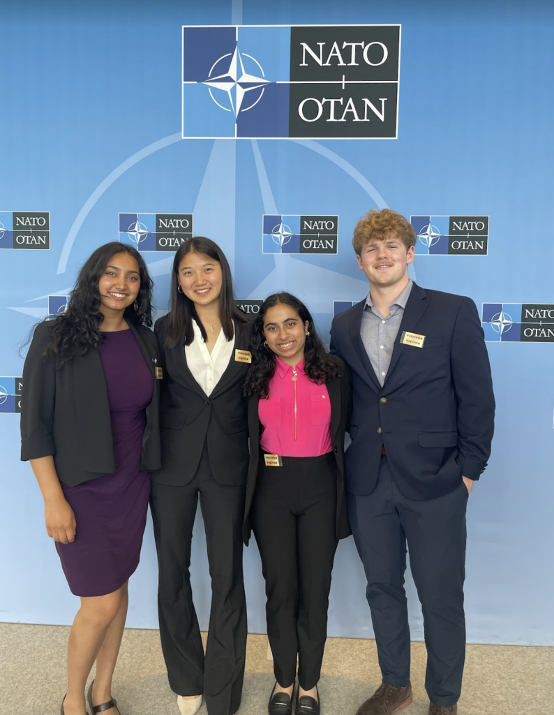 Venkatram and her classmates visit NATO during their stop in Brussels, Belgium.