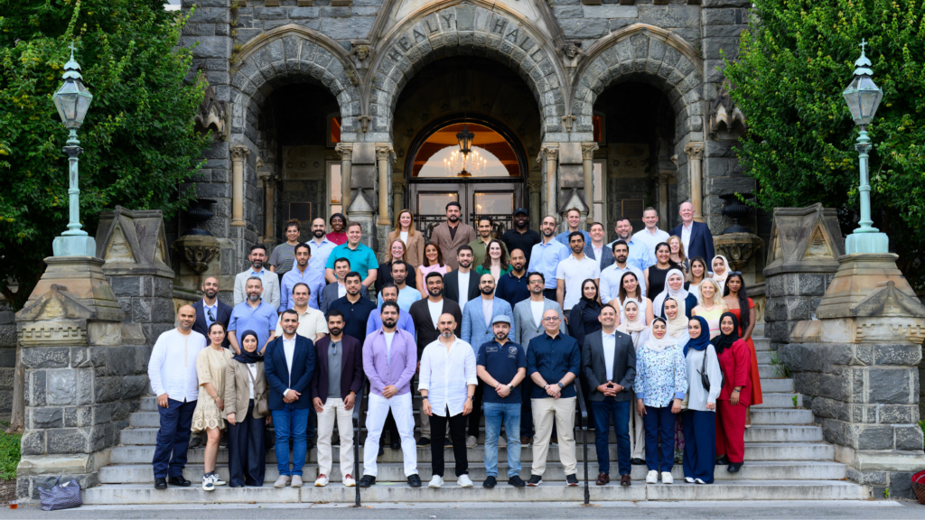 The EMBA Dubai cohort visits the Georgetown campus during their Global Business Experience trip to D.C.