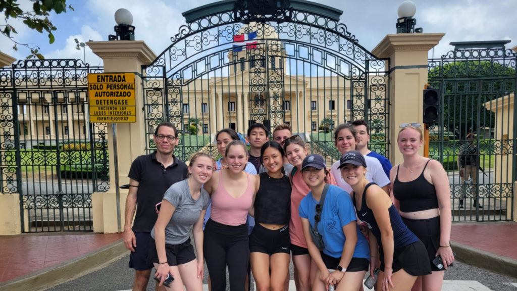 Group of Izmirlian Program students in the Dominican Republic.