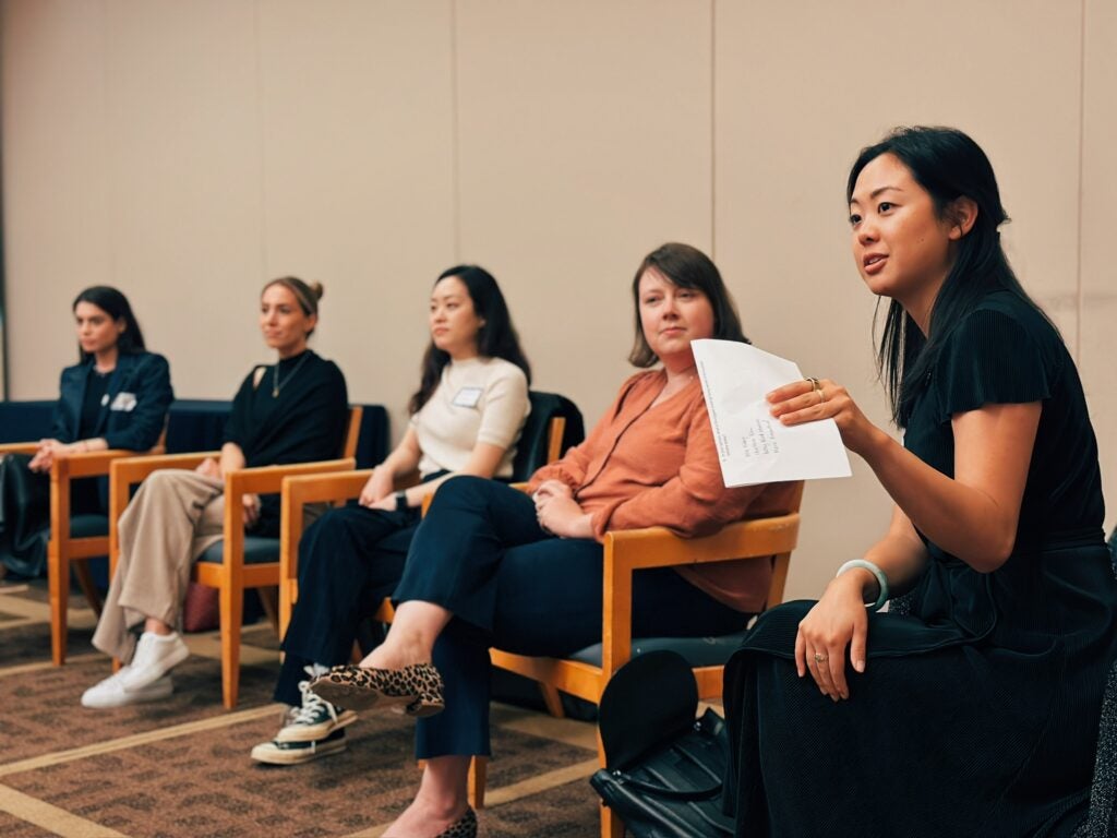 group of women at an alumni event