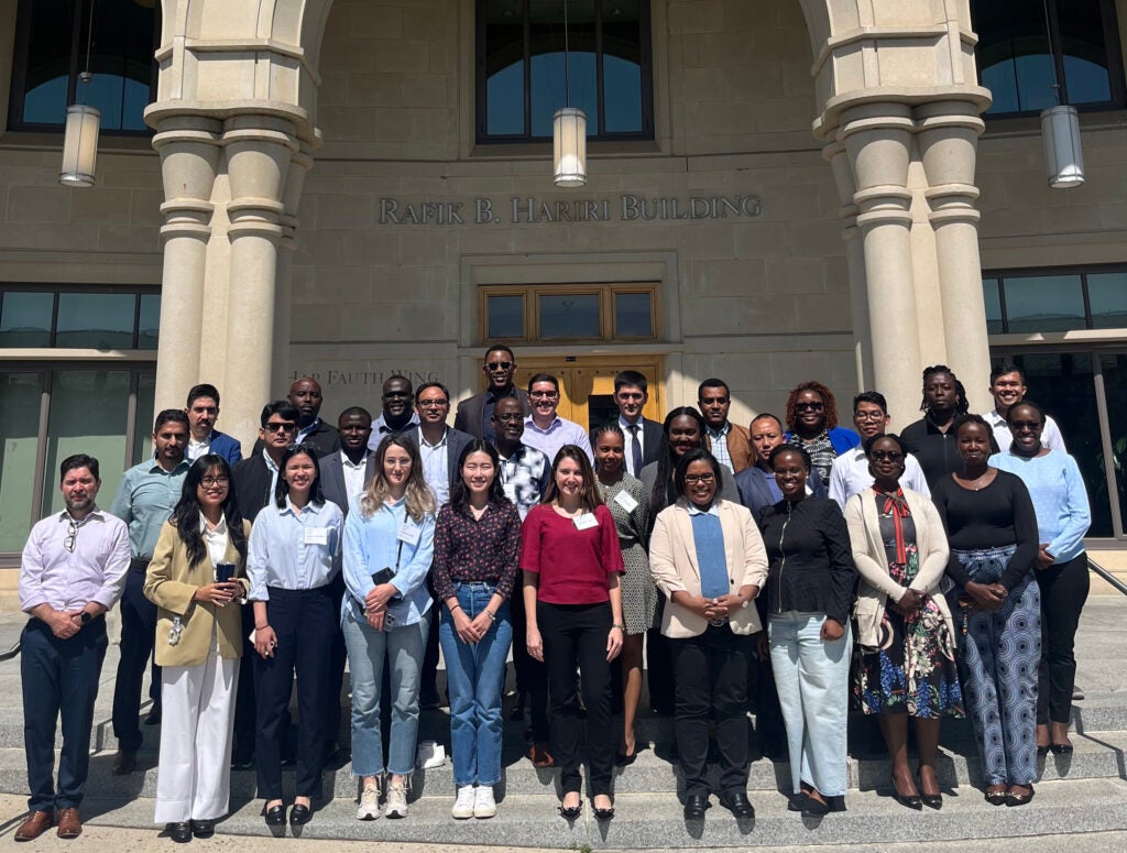 group photo of executives in the IFC Milken Georgetown program