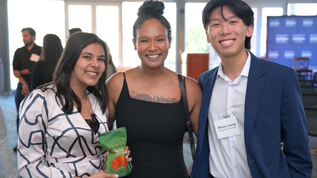 SBC student consultants posed with their small business pairing