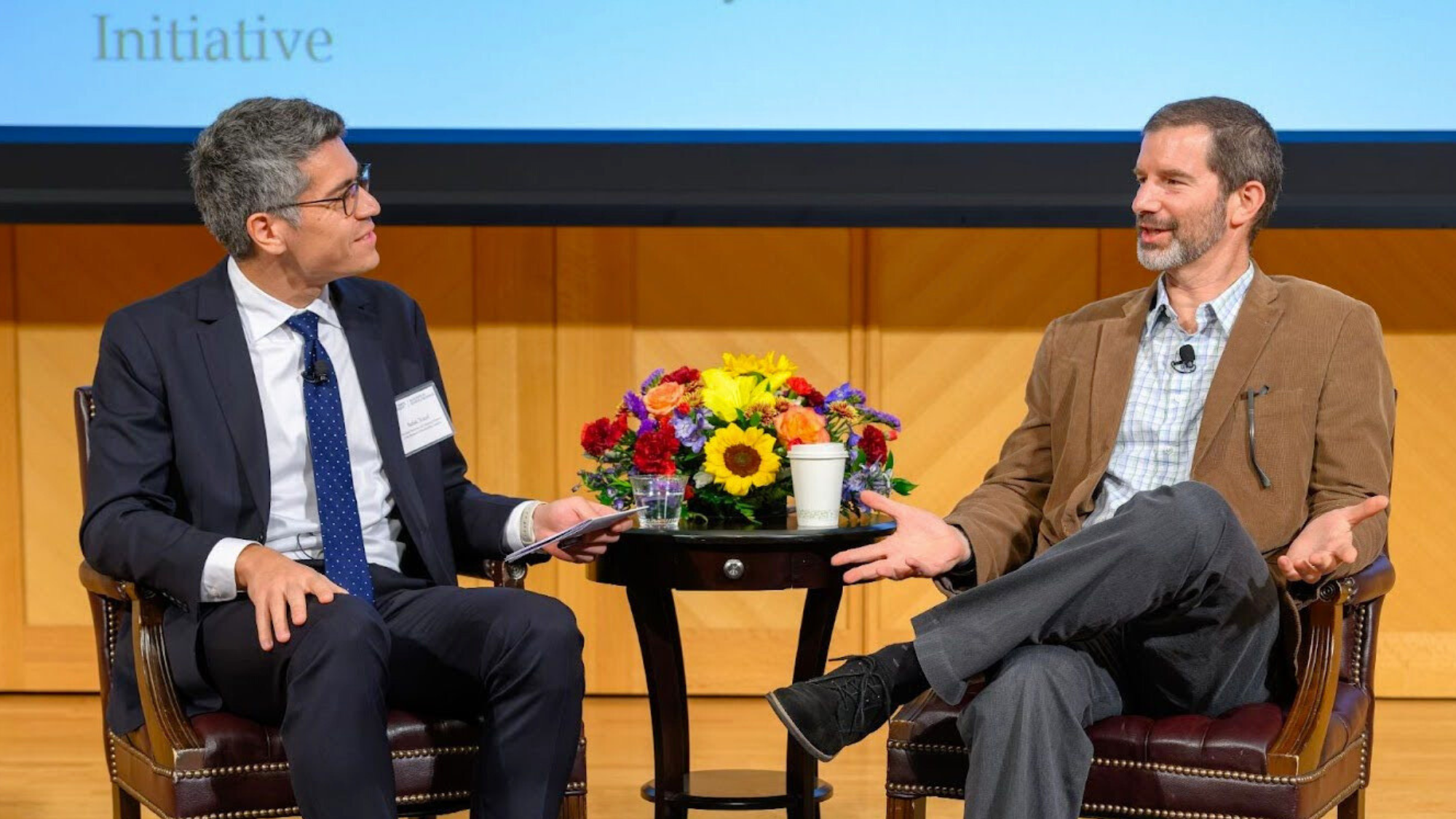 Safak Yucel, associate director of the Business of Sustainability Initiative at Georgetown McDonough, moderates a panel at the Leadership and Innovation Summit.