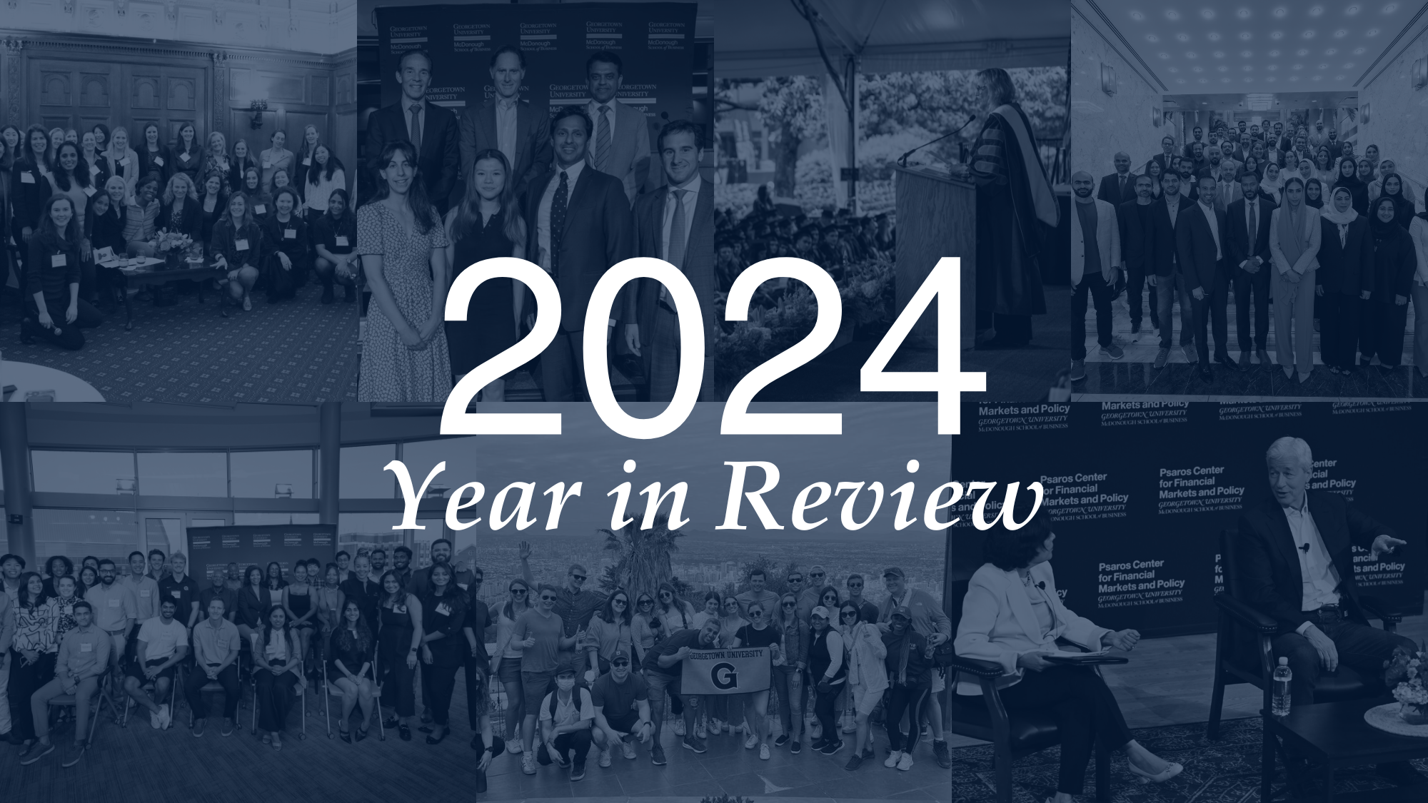 Graphic with a variety of events from 2024 that shows McDonough's year in review