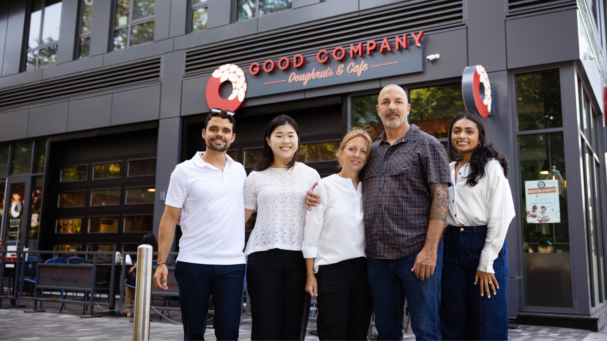 The Small Business Corps cohort visits the Good Company owners at their cafe in Southwest D.C.