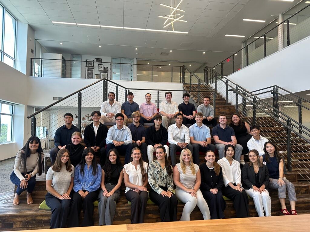 Wenzel with his intern class