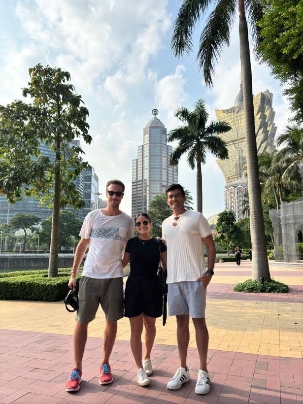 Shah in Macao with friends