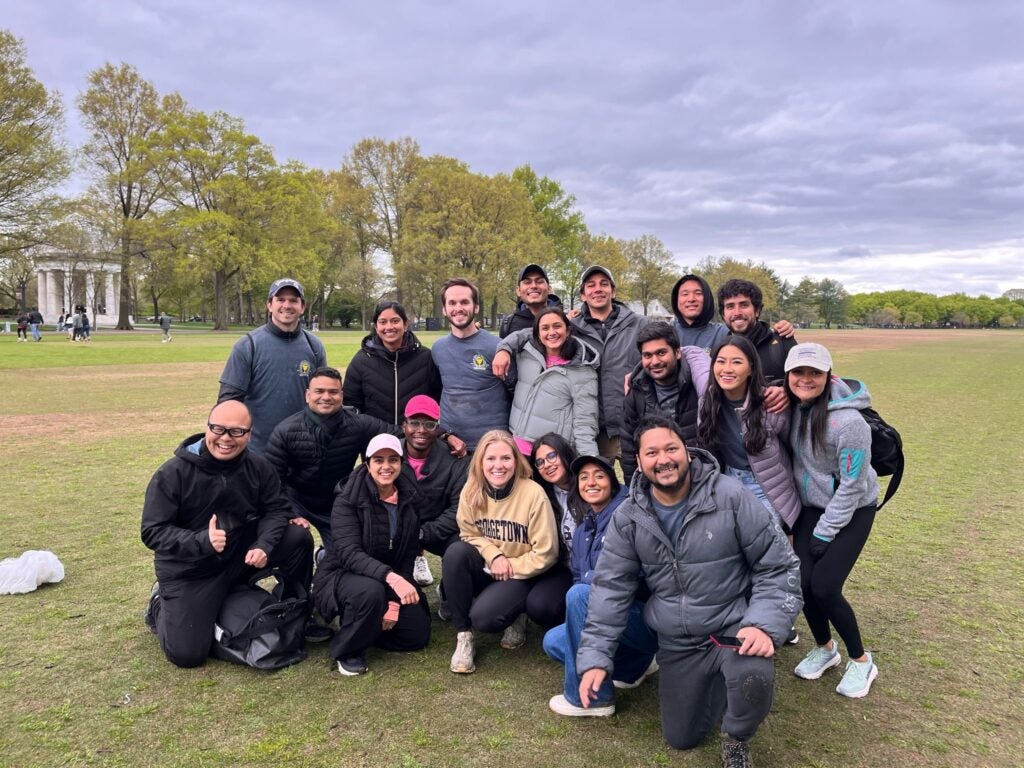 Guevera with this MBA cohort