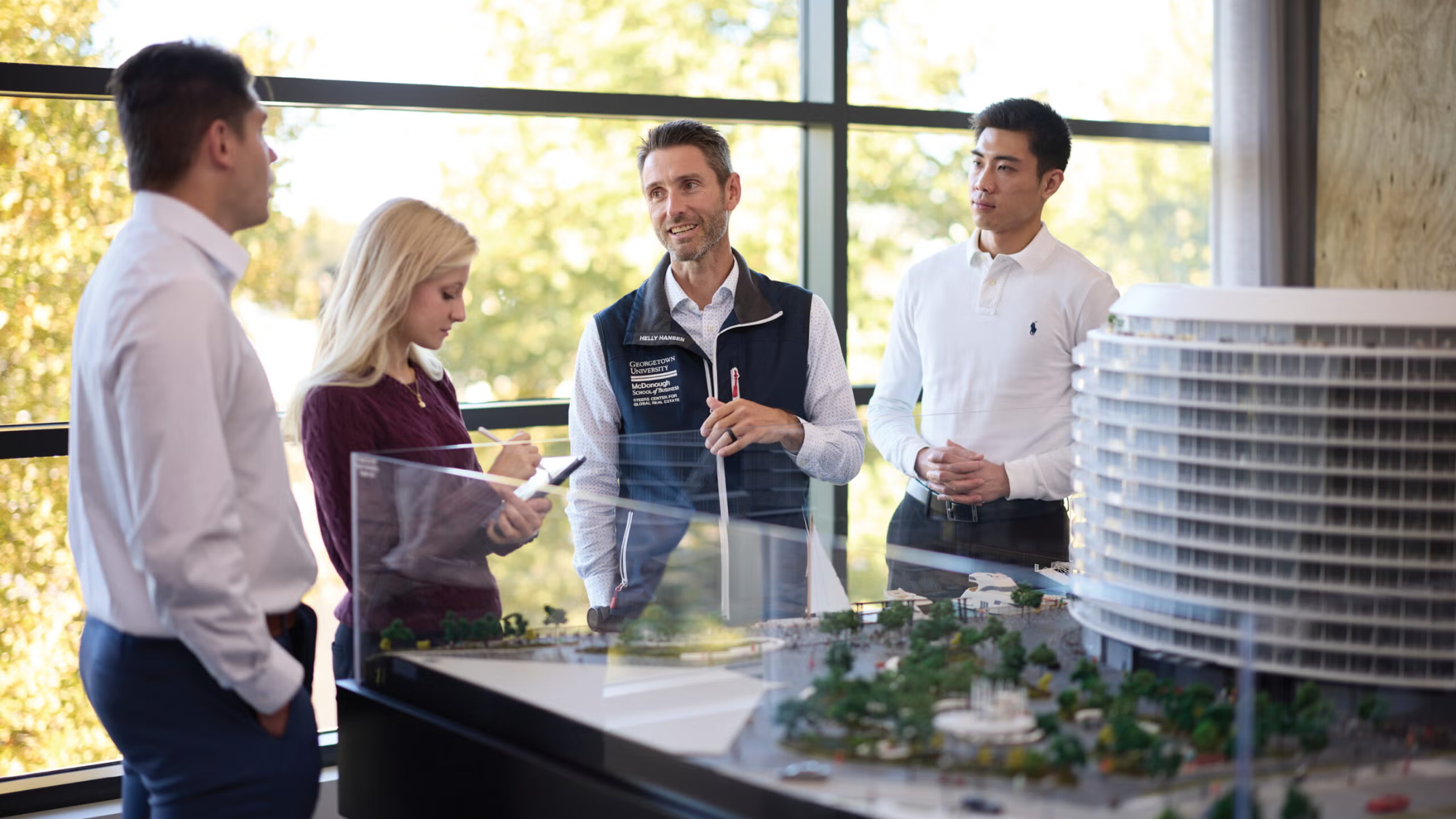 Matthew Cypher with students