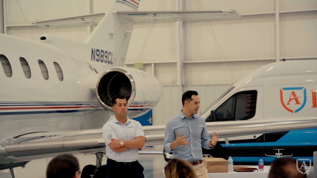 Eddie Silva leading a discussion at Fly Alliance