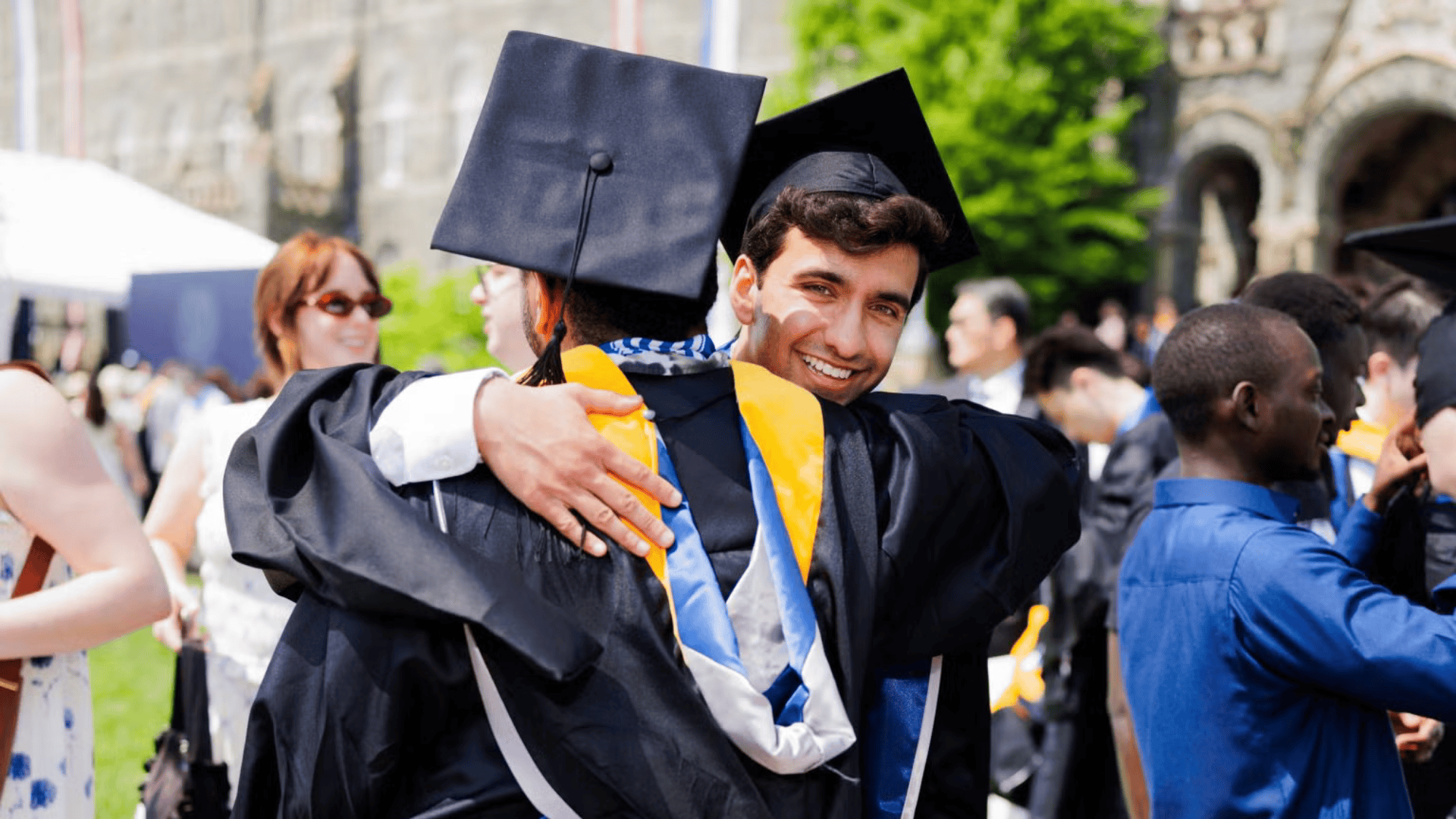 Georgetown MBA graduate celebration during commencement on campus