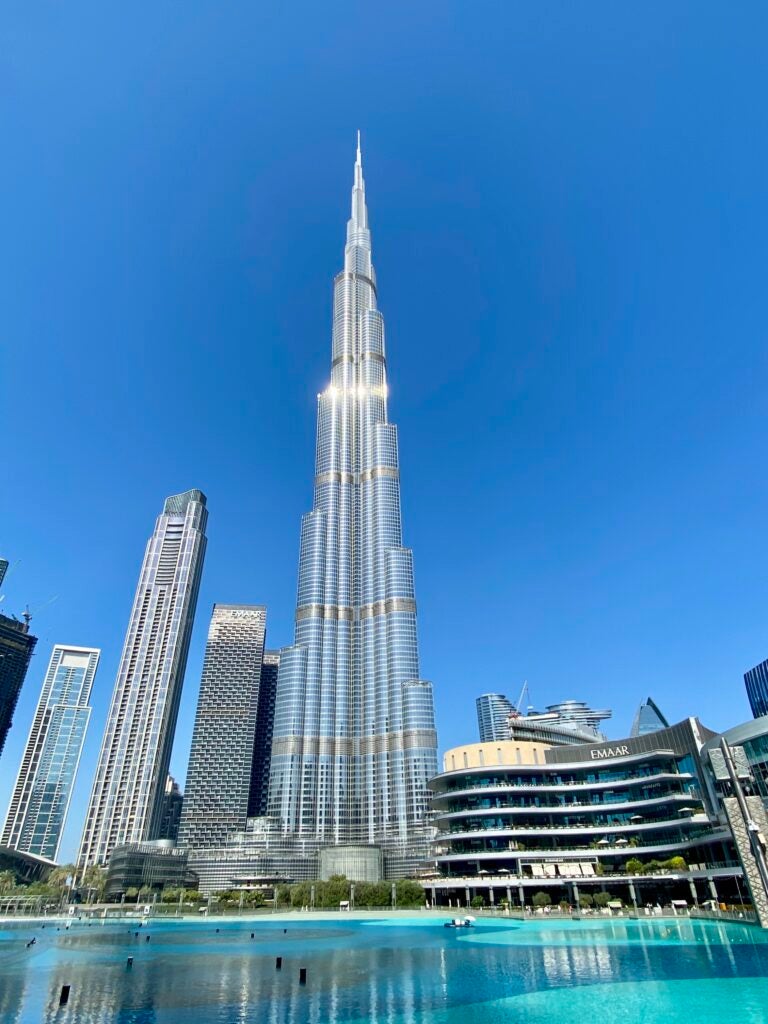 The Burj Khalifa in Dubai.