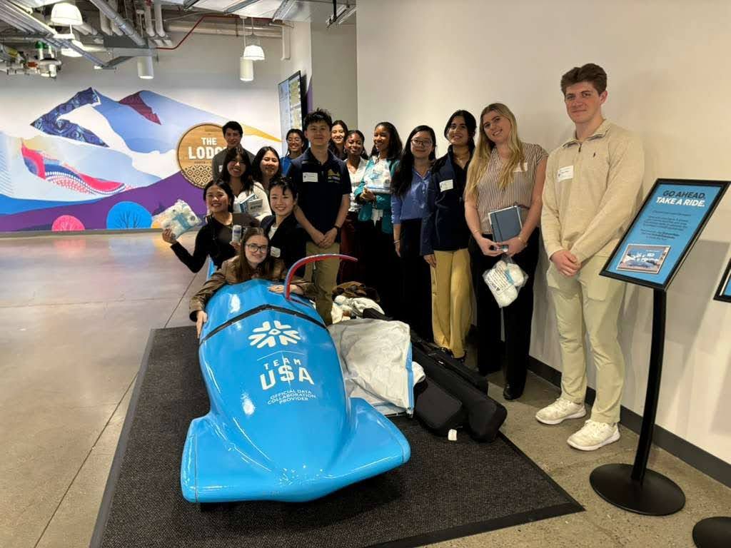 McDonough students at the company, Snowflake, in the Bay Area on their AI Trek