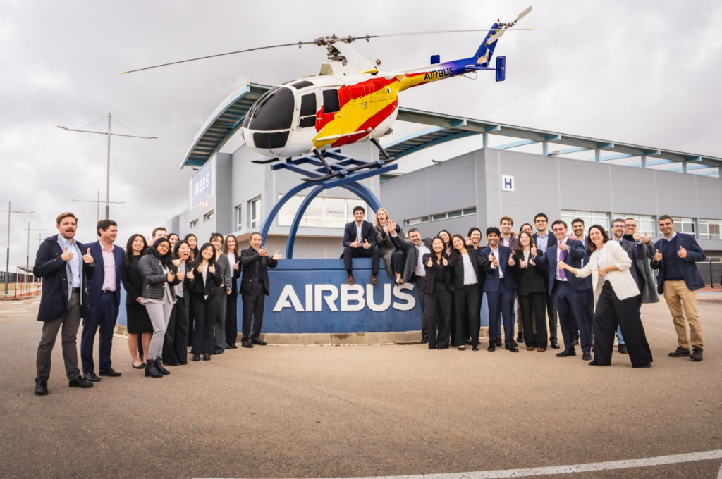 McDonough Global Business Fellows in front of Airbus in Spain