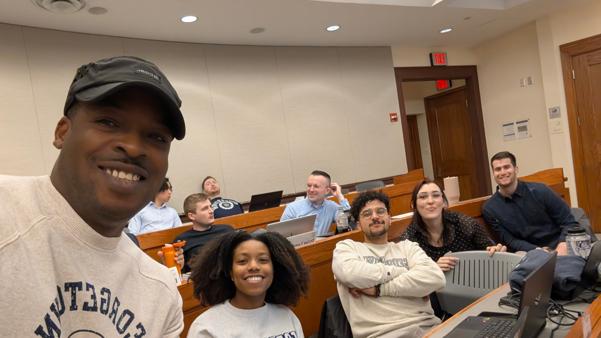 Dom Livas (MSBA'26) and his classmates from Georgetown's M.S. in Business Analytics program