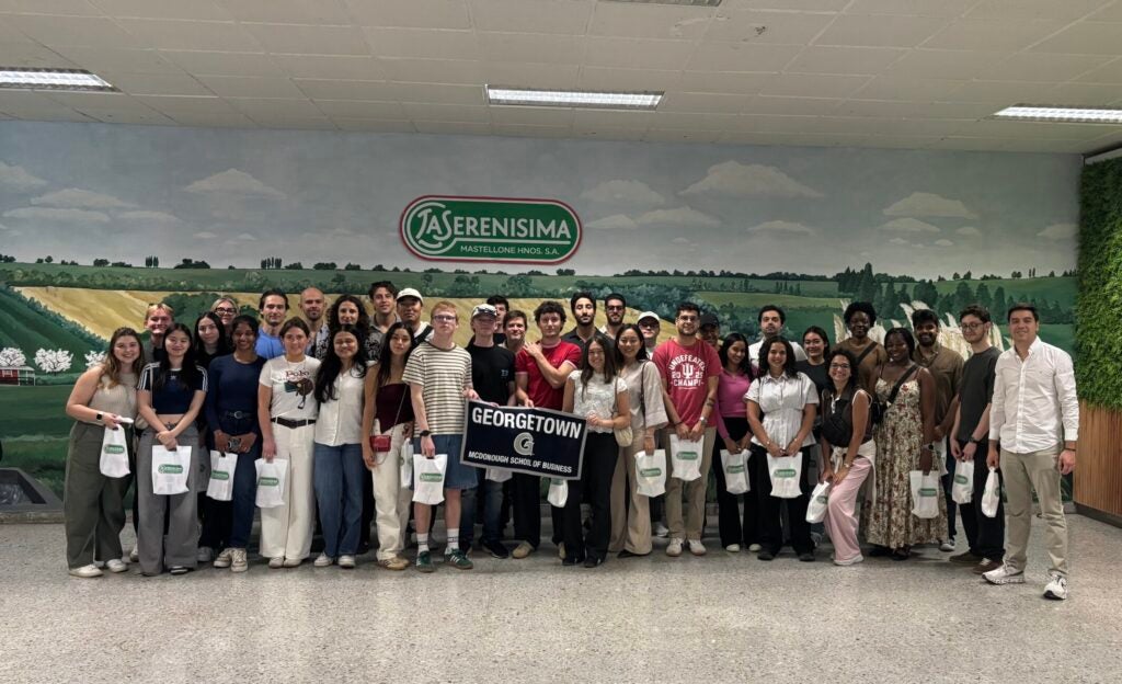 Master's in Management students in Argentina for their Global Business Experience trips.