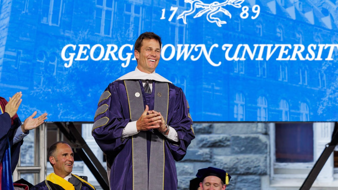 Tom Brady speaks at Georgetown commencement on May 16