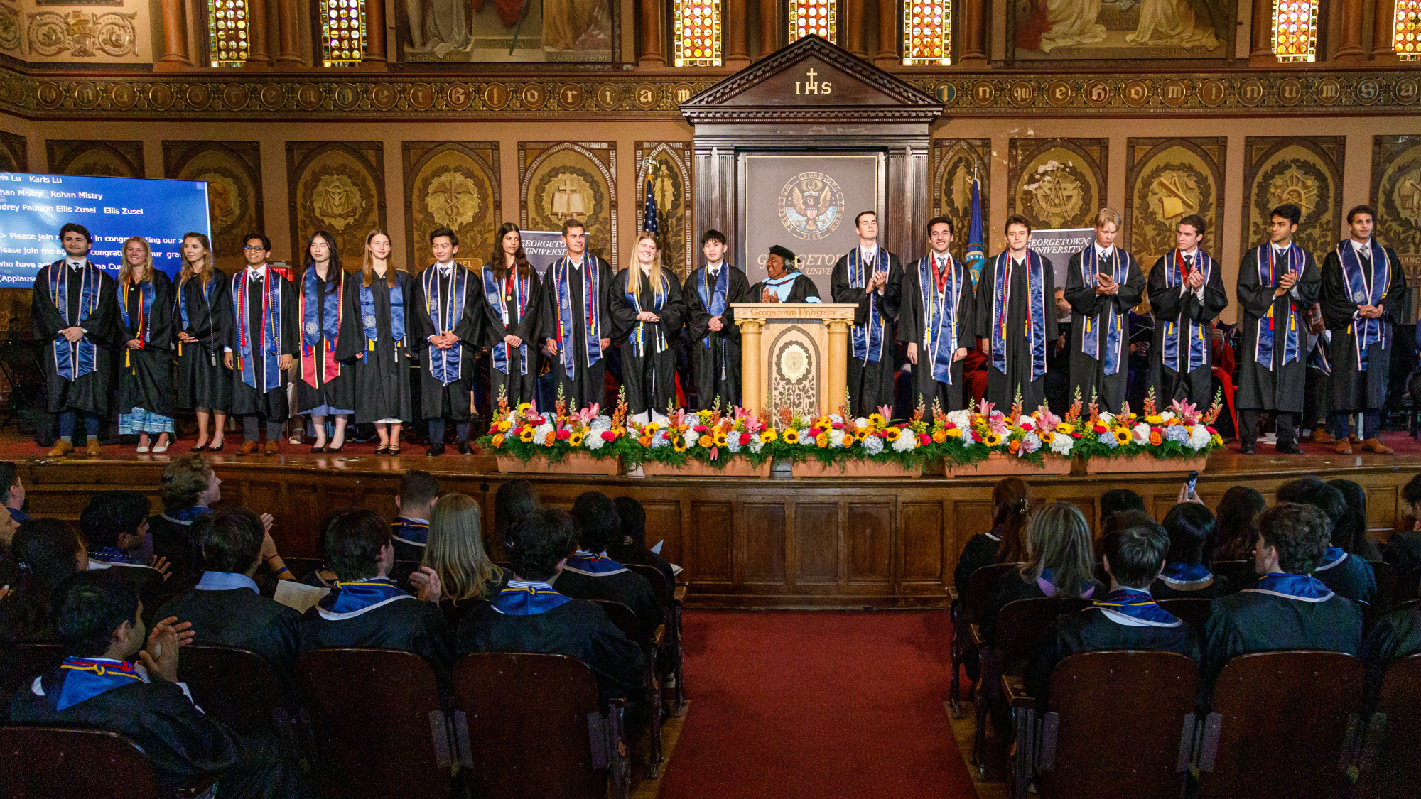 Undergraduate Tropaia ceremony 2026 in Gaston Hall