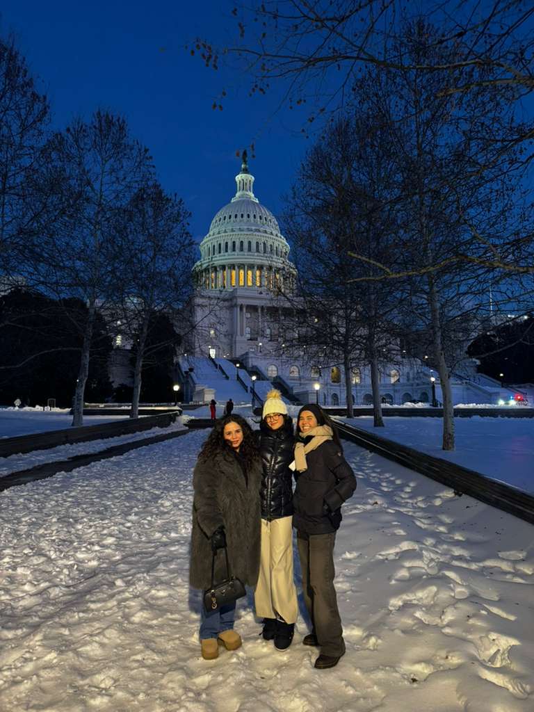 Gomes da Silva in front of the Capitol Building in Washington, D.C.