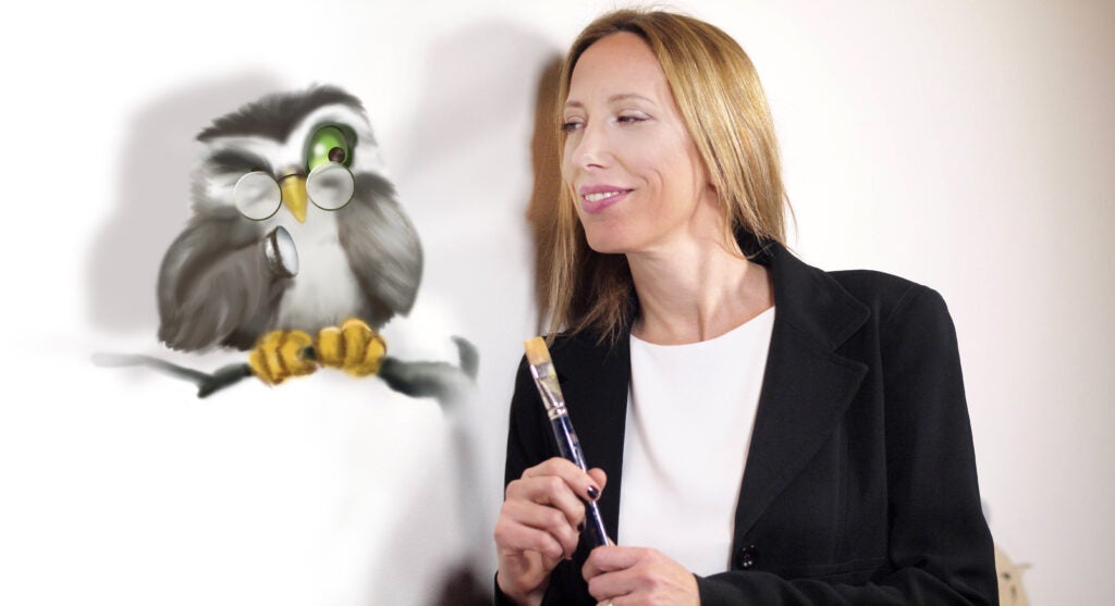 Marina Gioti, author, illustrator, and alumna of Georgetown's McDonough School of Business