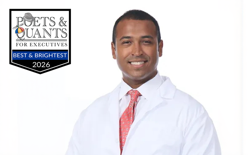 Raqeeb Haque, Georgetown Executive MBA alumni, and Poets&Quants best and brightest 2026 logo