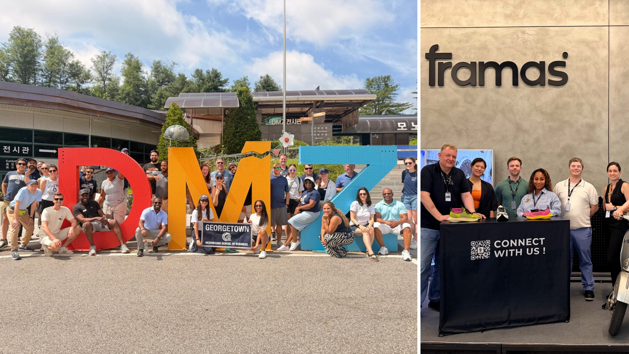 A collage of two photos highlighting experiences in South Korea and Vietnam for the 2026 Executive MBA Global Business Experience consulting projects