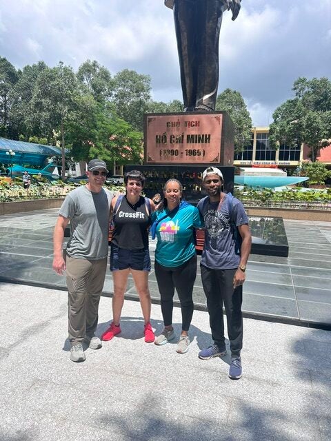 Martin and her EMBA team exploring Ho Chi Minh City during their Global Business Experience trip to Vietnam. 